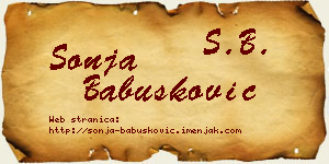 Sonja Babušković vizit kartica